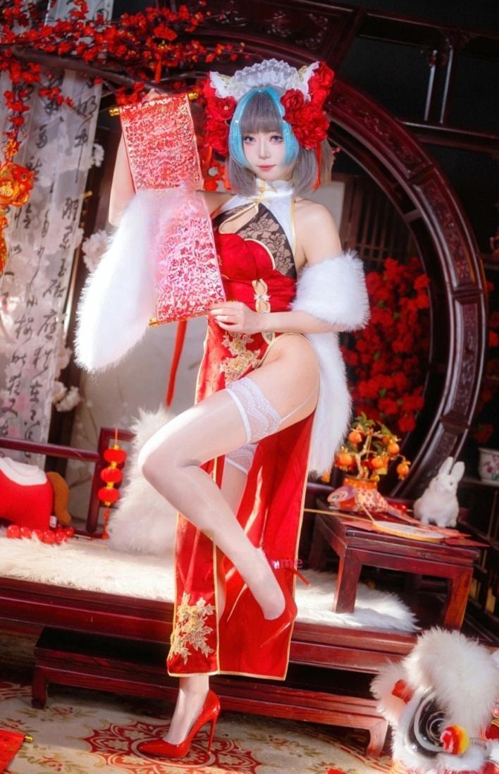 Money冷冷 – 柴郡新年旗袍-非常赞