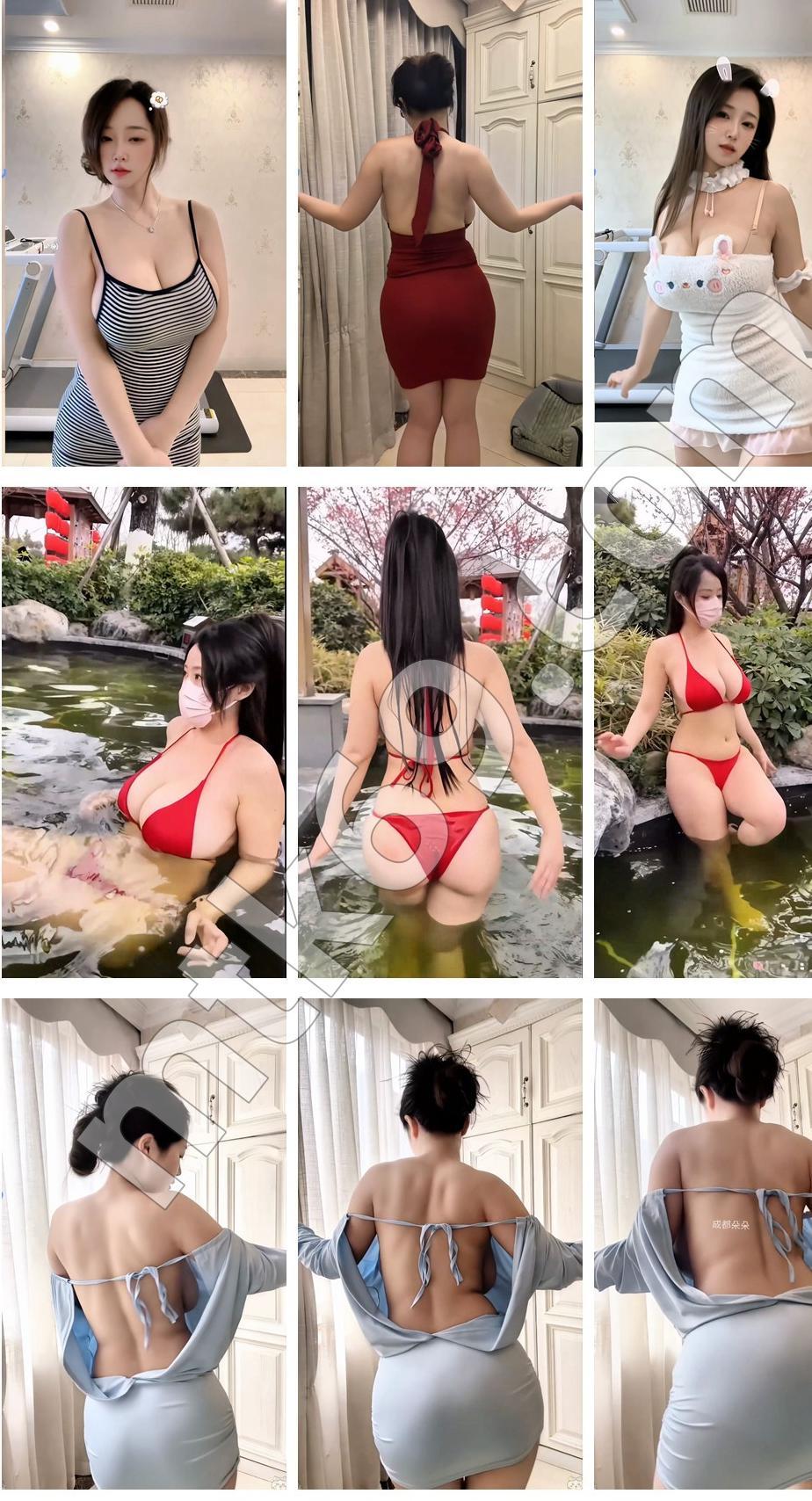 抖音成都朵朵 80万粉丝网红主播 H杯巨乳真空诱惑 [6V/175MB]素材分享