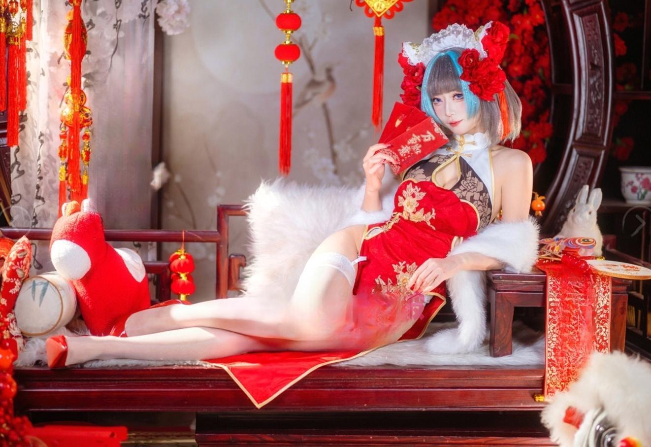 Money冷冷 – 柴郡新年旗袍-非常赞